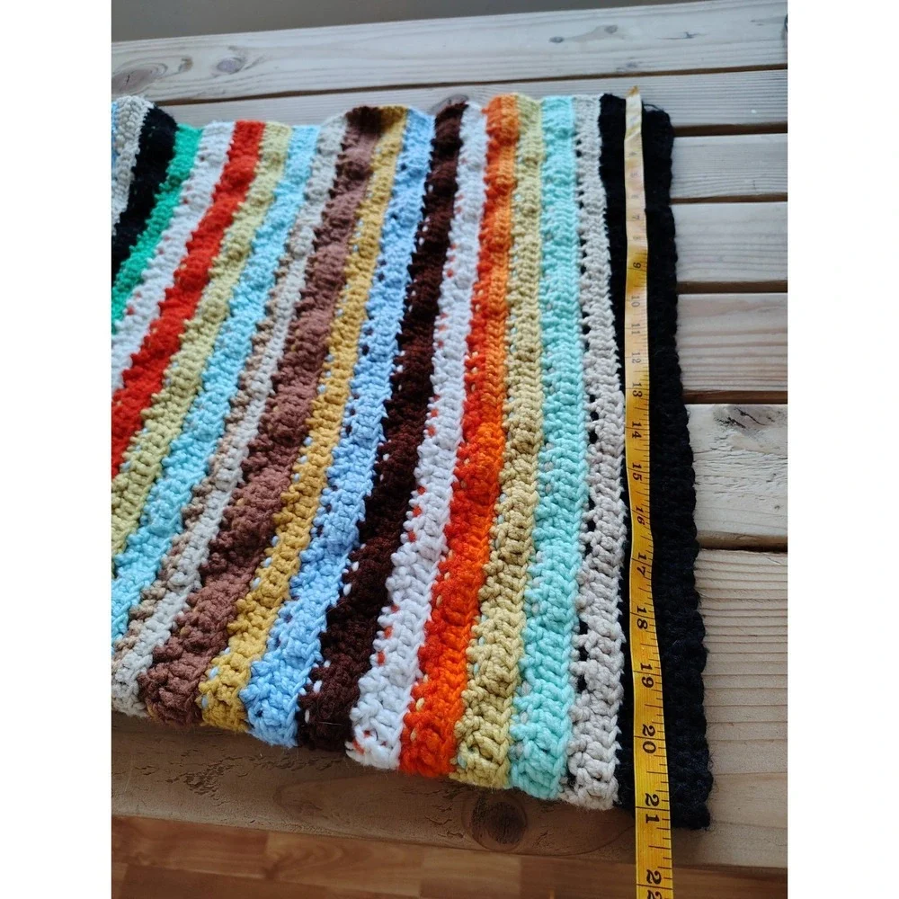 Afghan Blanket‎ Throw Hand Made Crochet Granny Square 44